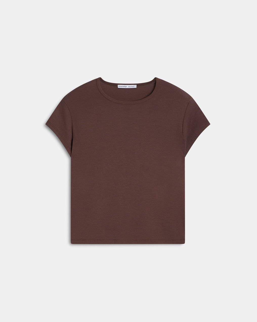 Camiseta Básica Manga Corta Marrón