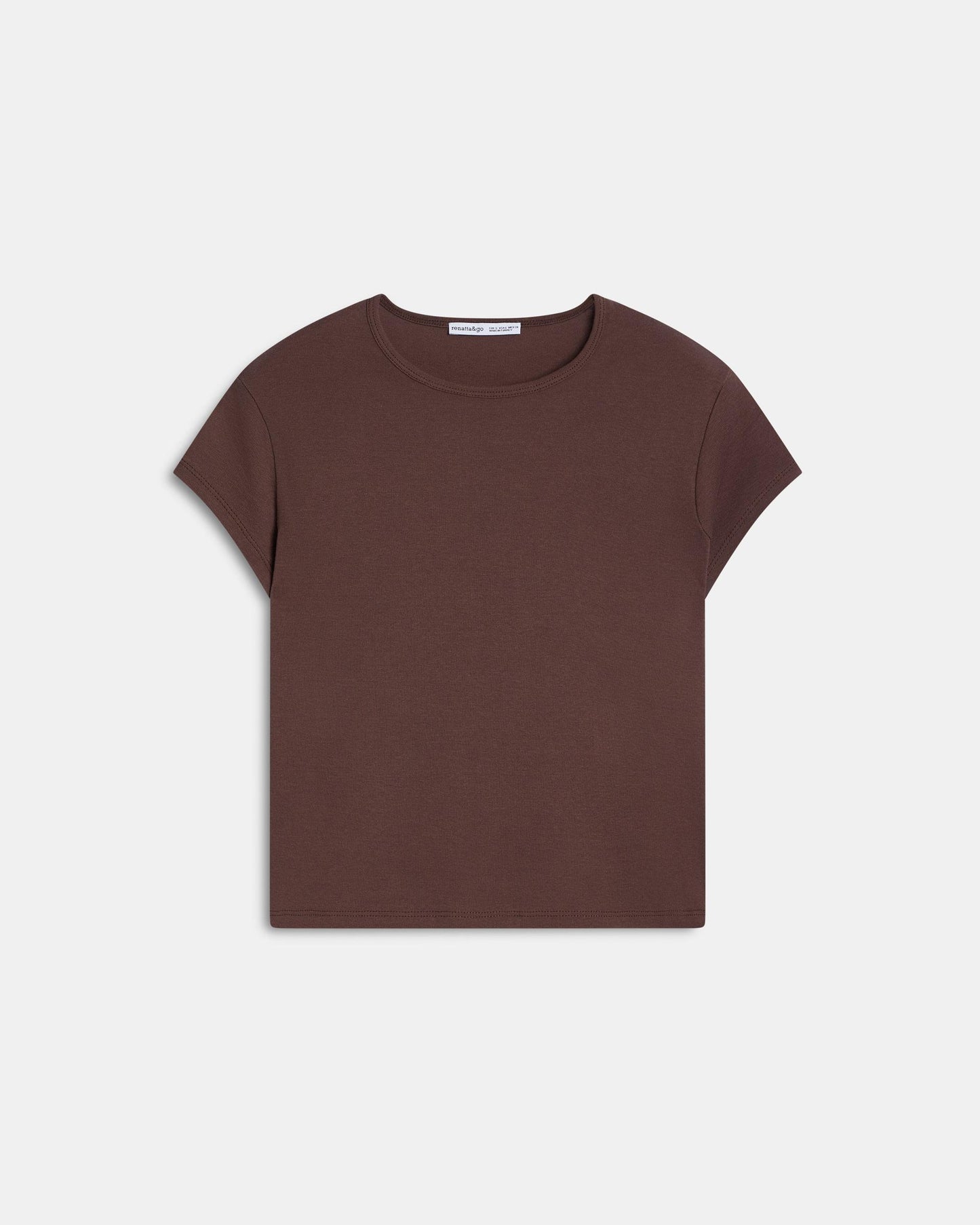 Camiseta Básica Manga Corta Marrón