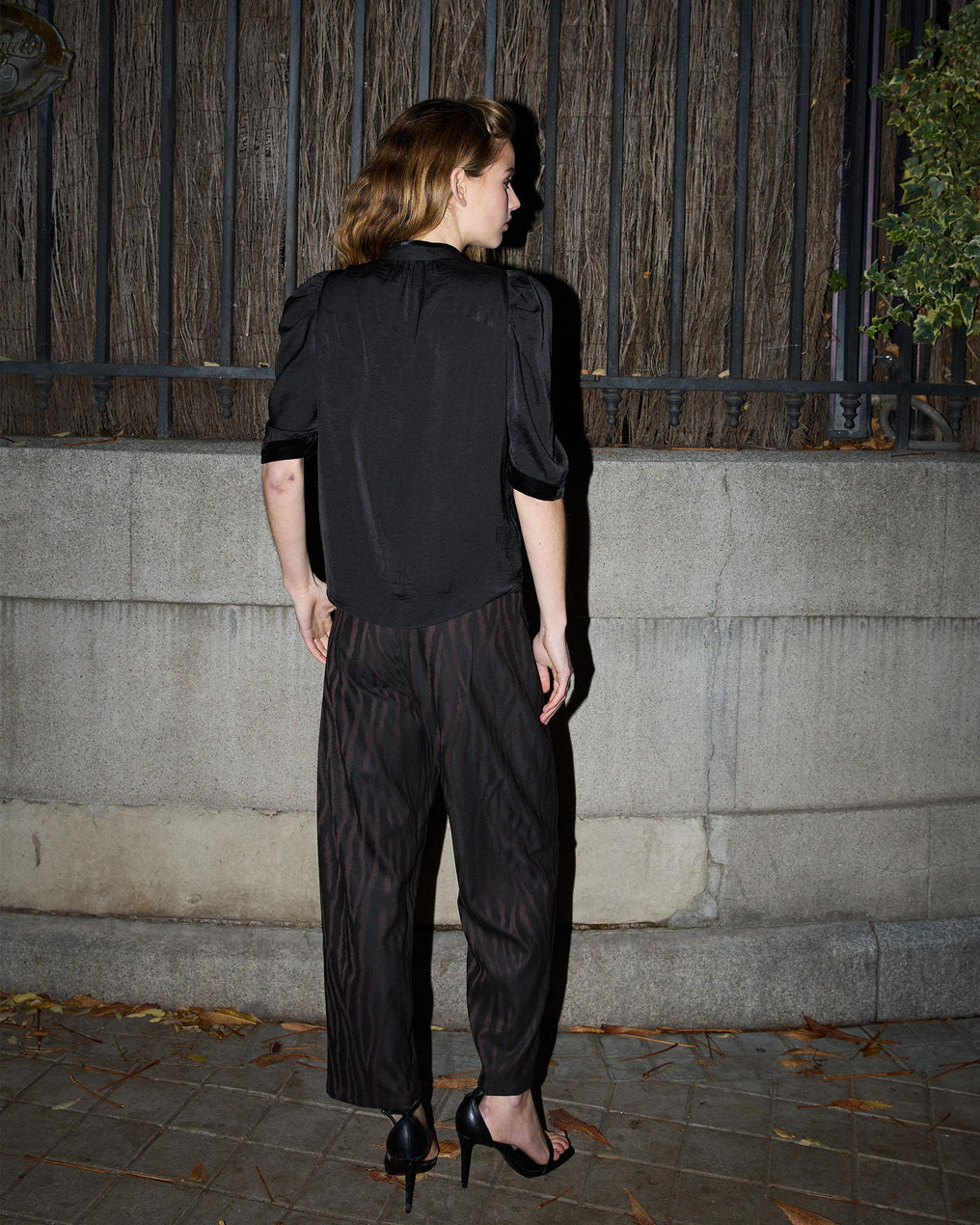 Brown Animal Print Trousers