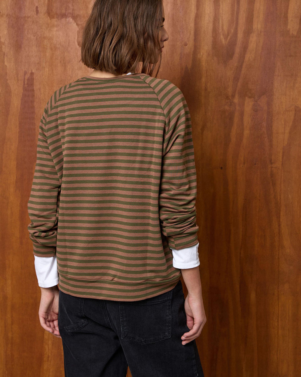 Green Striped Sweatshirt