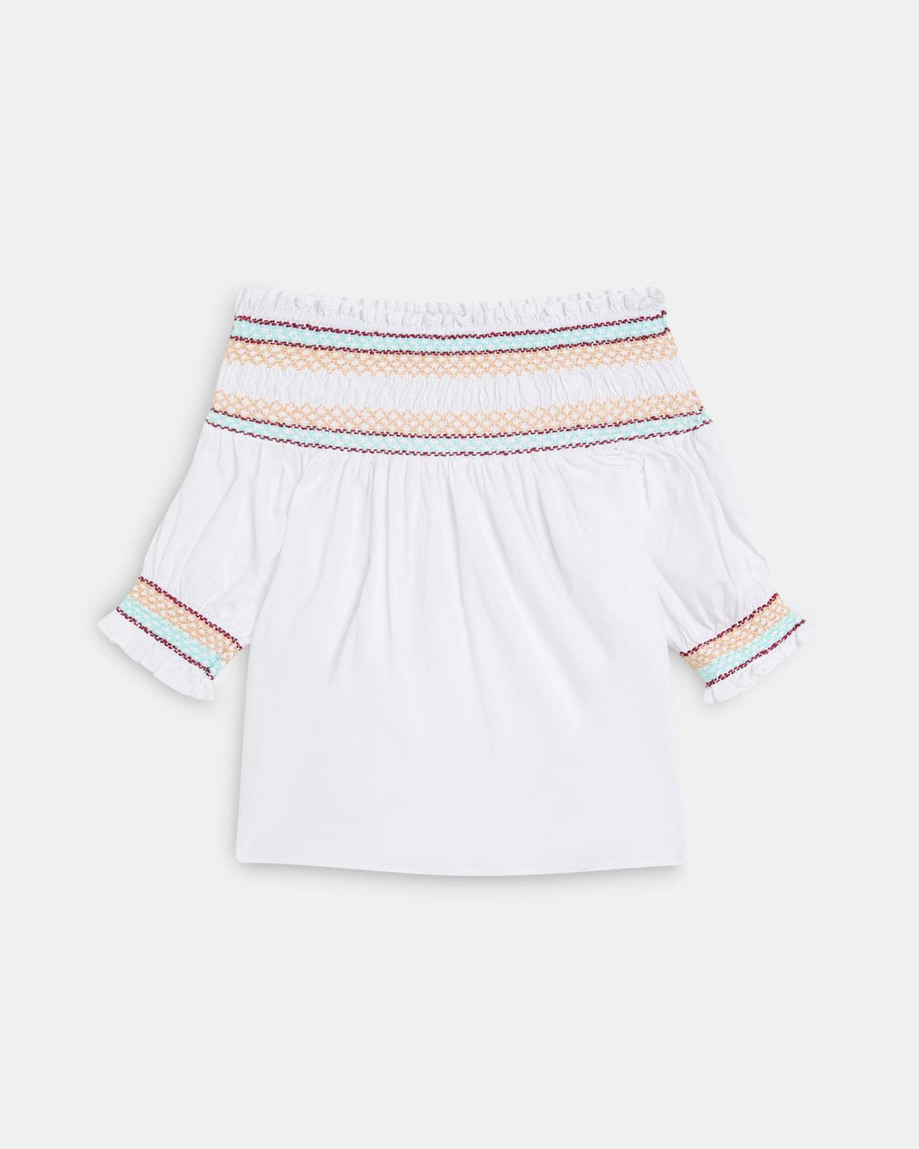 Goma eta brodatudun blusa zuria