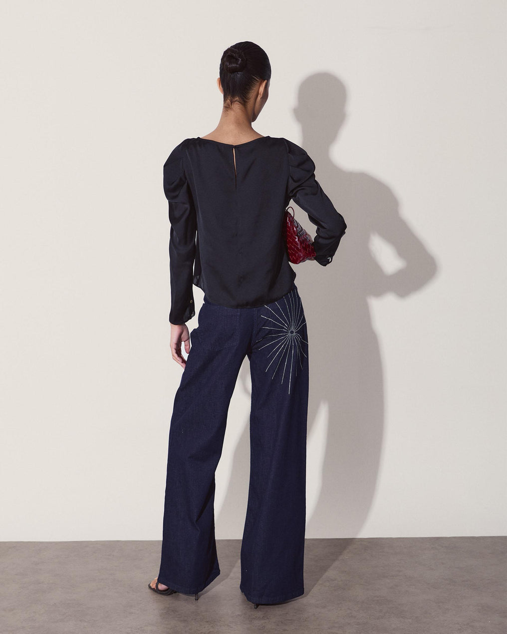 Puff Sleeve Blouse Black