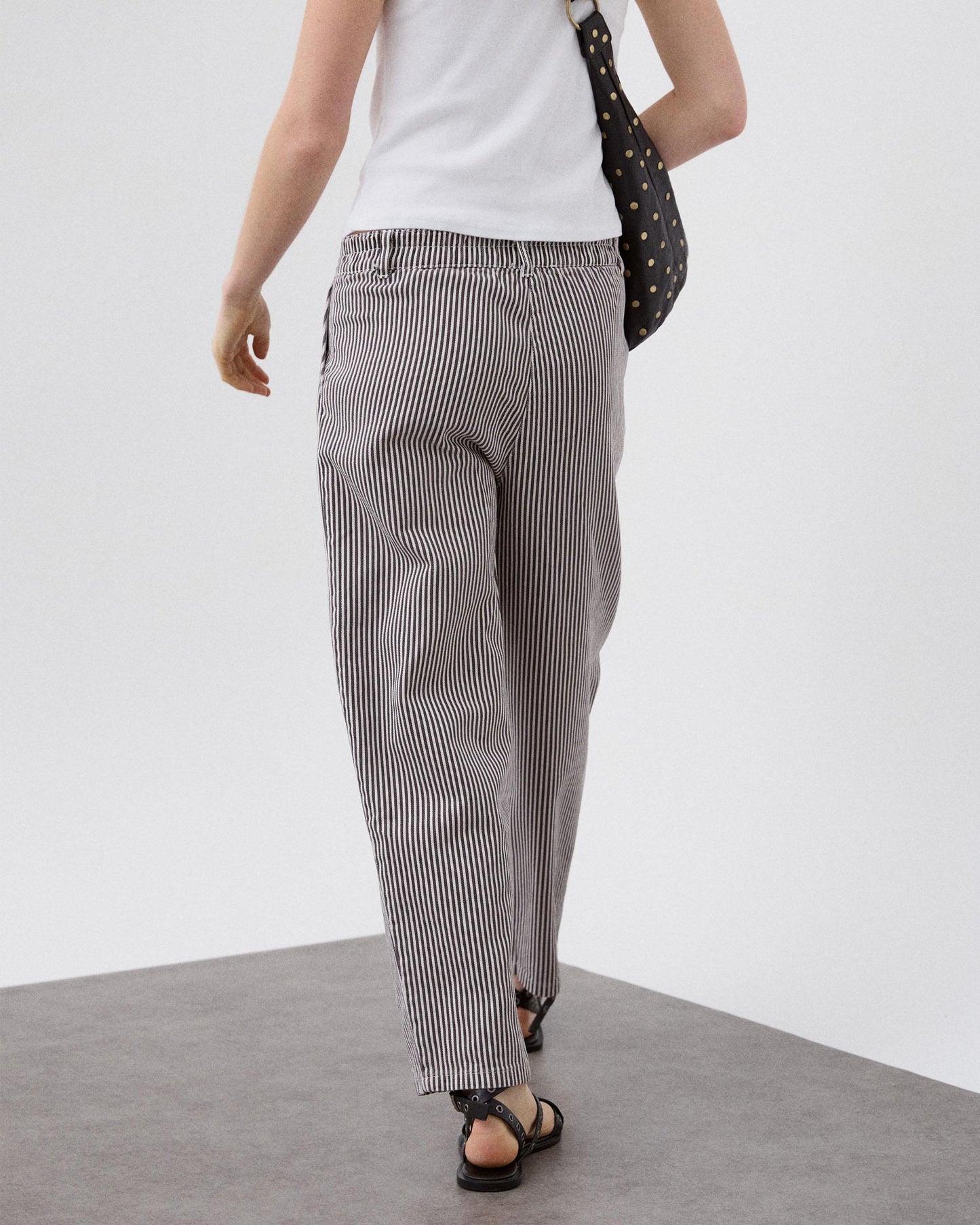 Jeans Balloon Rayas Marrón