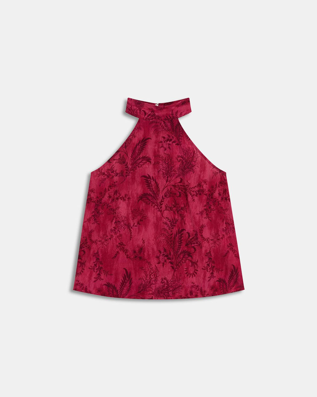 Top Halter Estampado Fúcsia