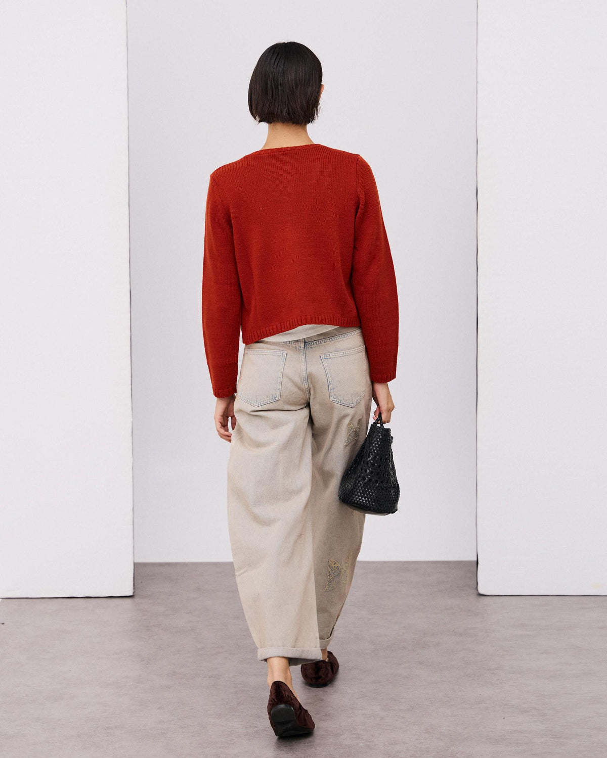 Cardigan Terracotta à Volant