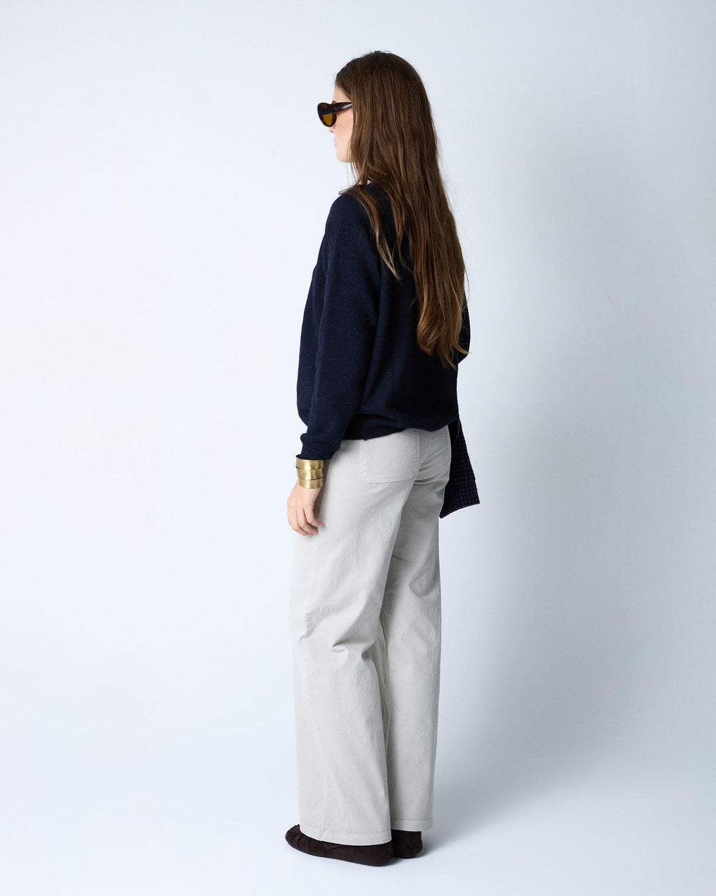 Raw Buttonless Waistband Pants