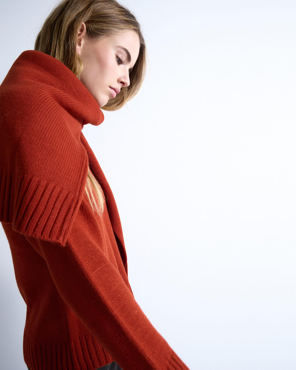 Jersey Cuello Pico Rib Naranja