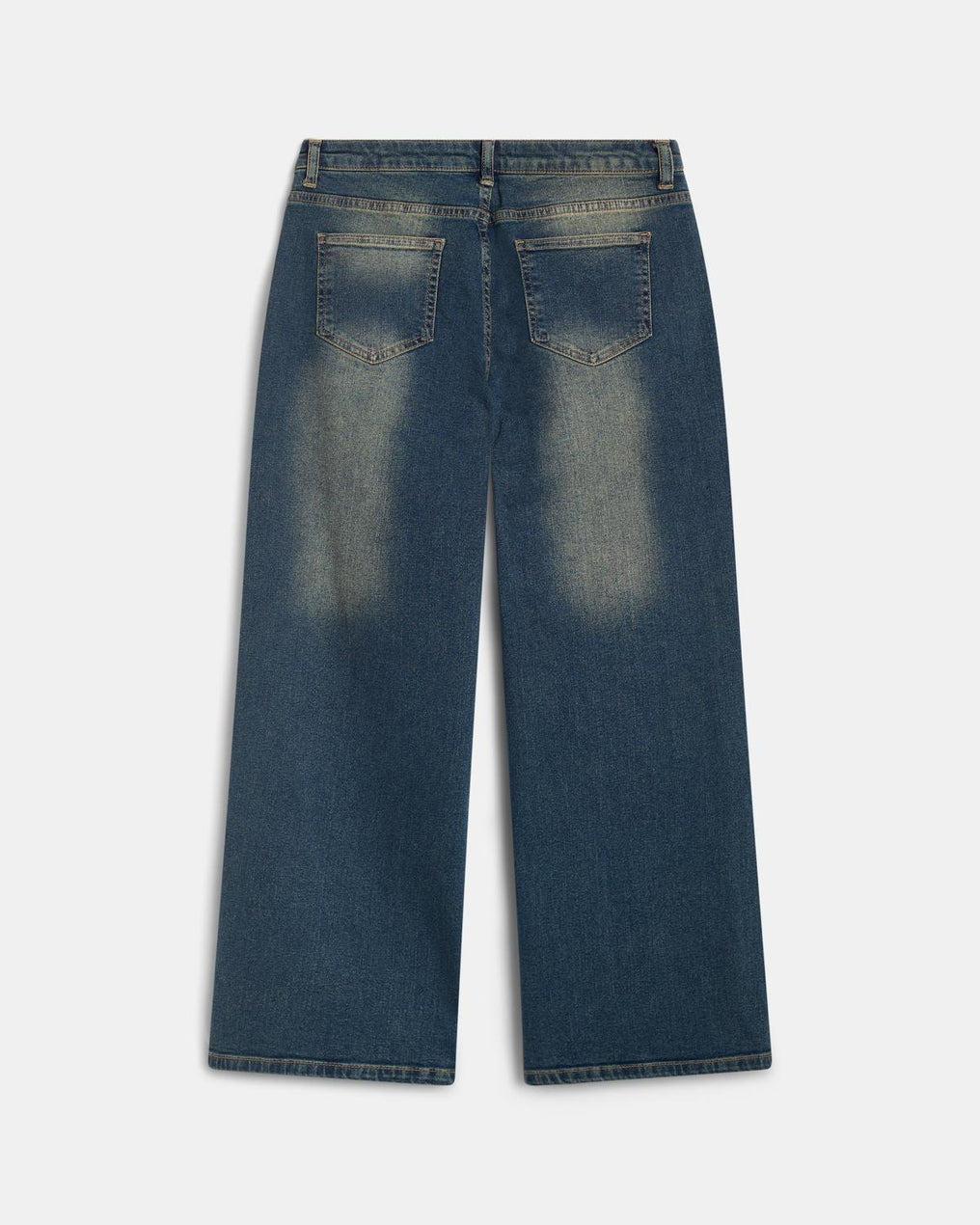 Blue Two-Tone Studded Jeans