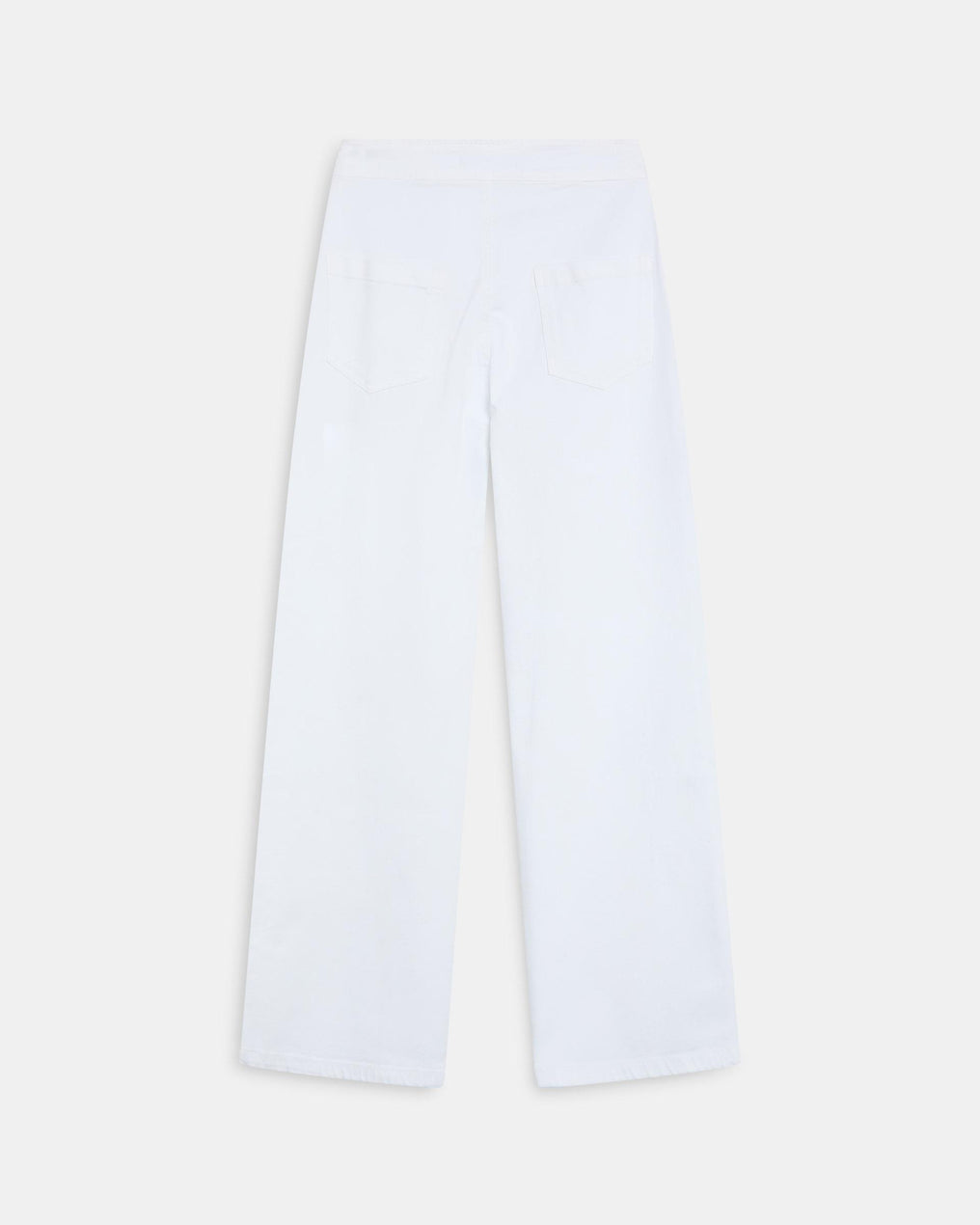 Jeans Taille Pièce Boutons Blanc