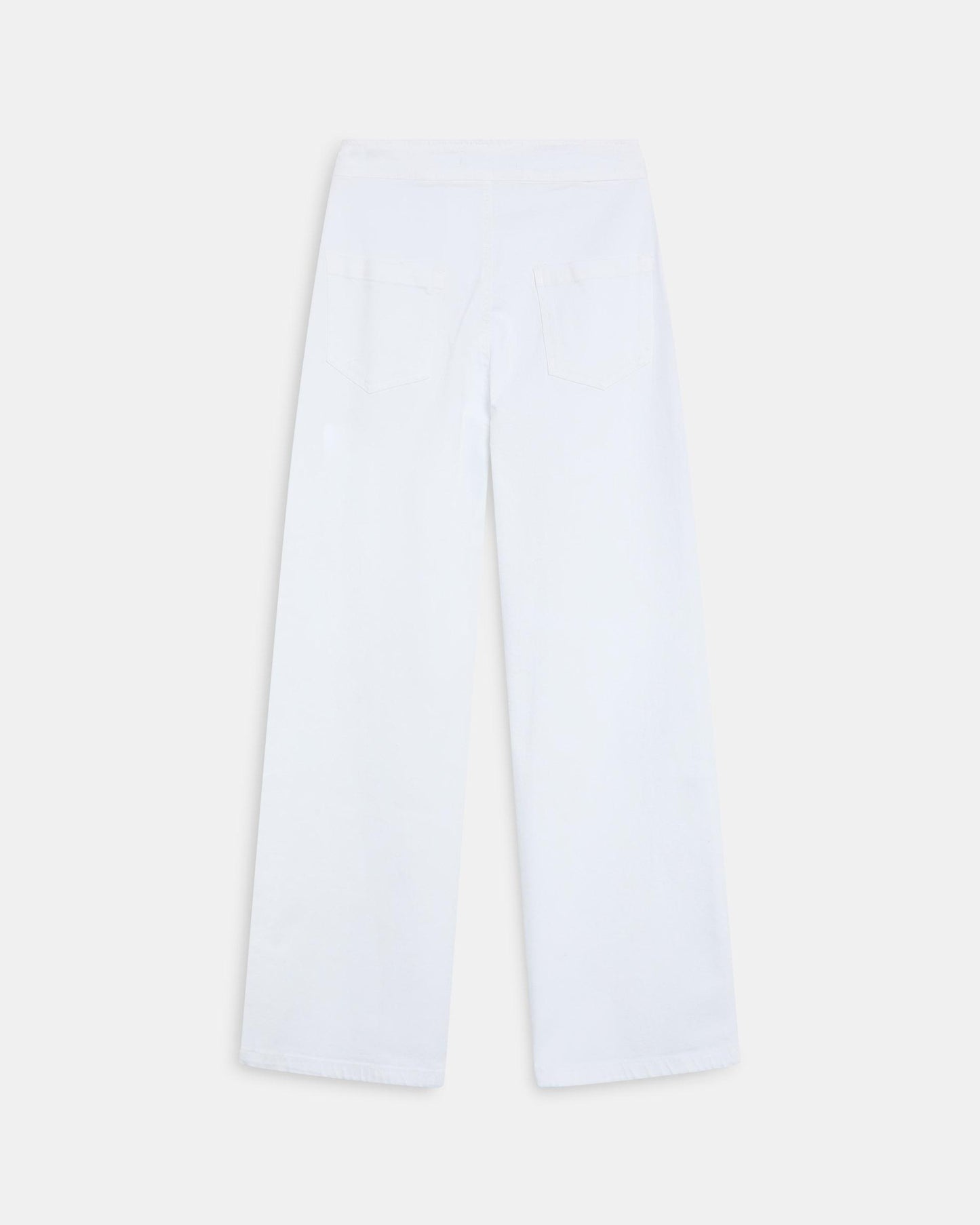 Jeans Taille Pièce Boutons Blanc