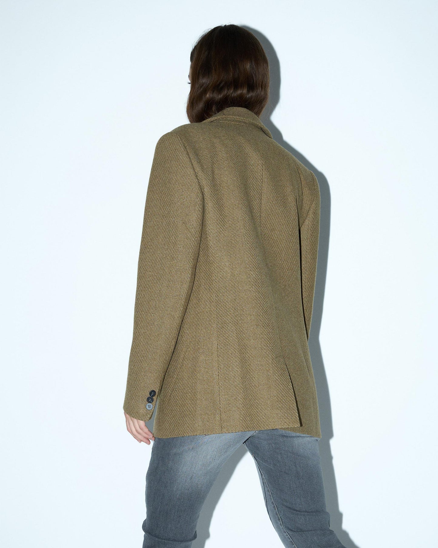 Beige Blazer with Lapel Coat