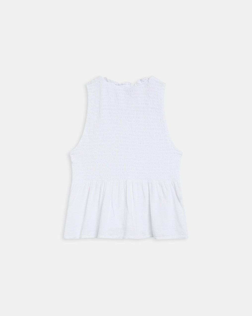 White Honeycomb Sleeveless Top