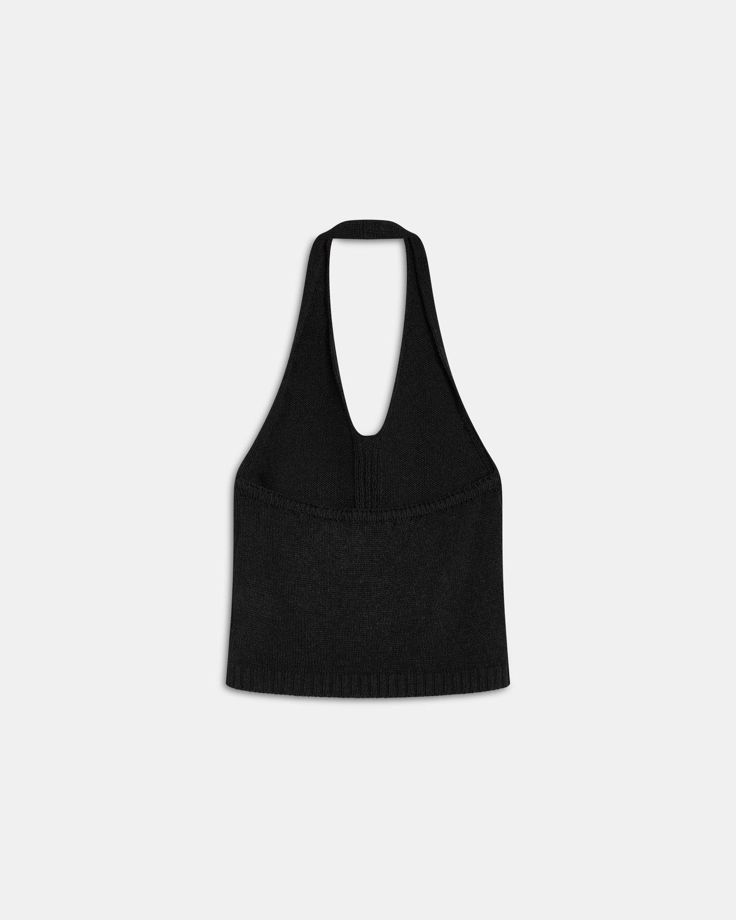Anthracite Button-Up Halter Top