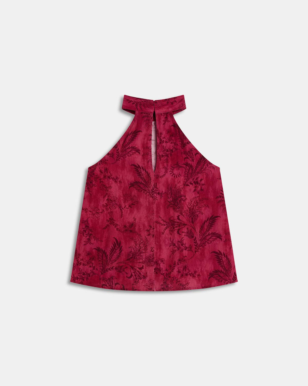 Top Halter Estampado Fúcsia
