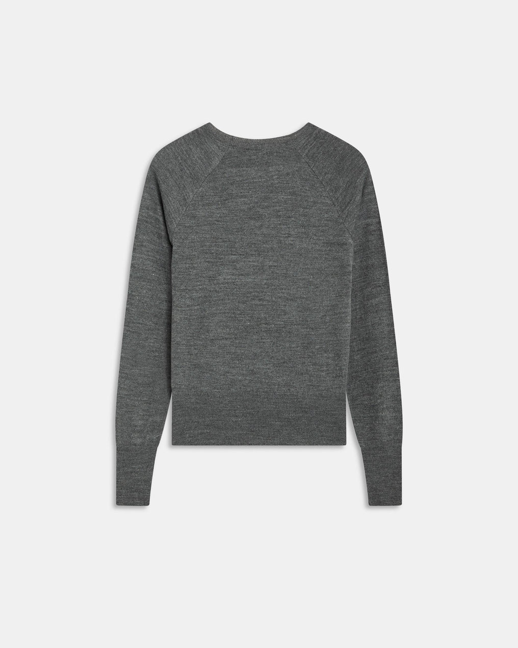 Jersey Cuello Redondo Punto Fino Gris