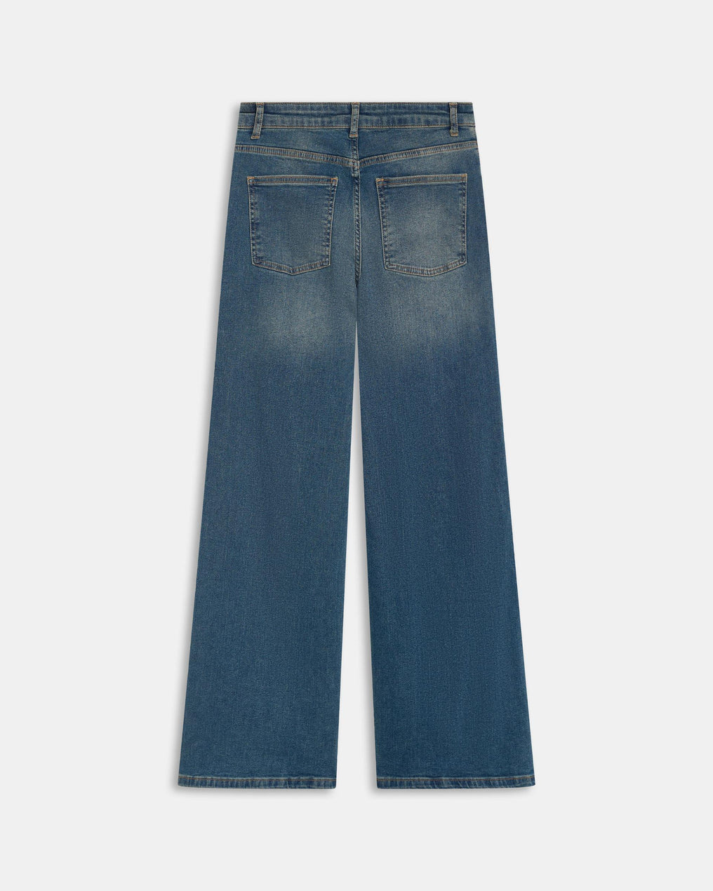 Jeans Tachas Costuras Azul