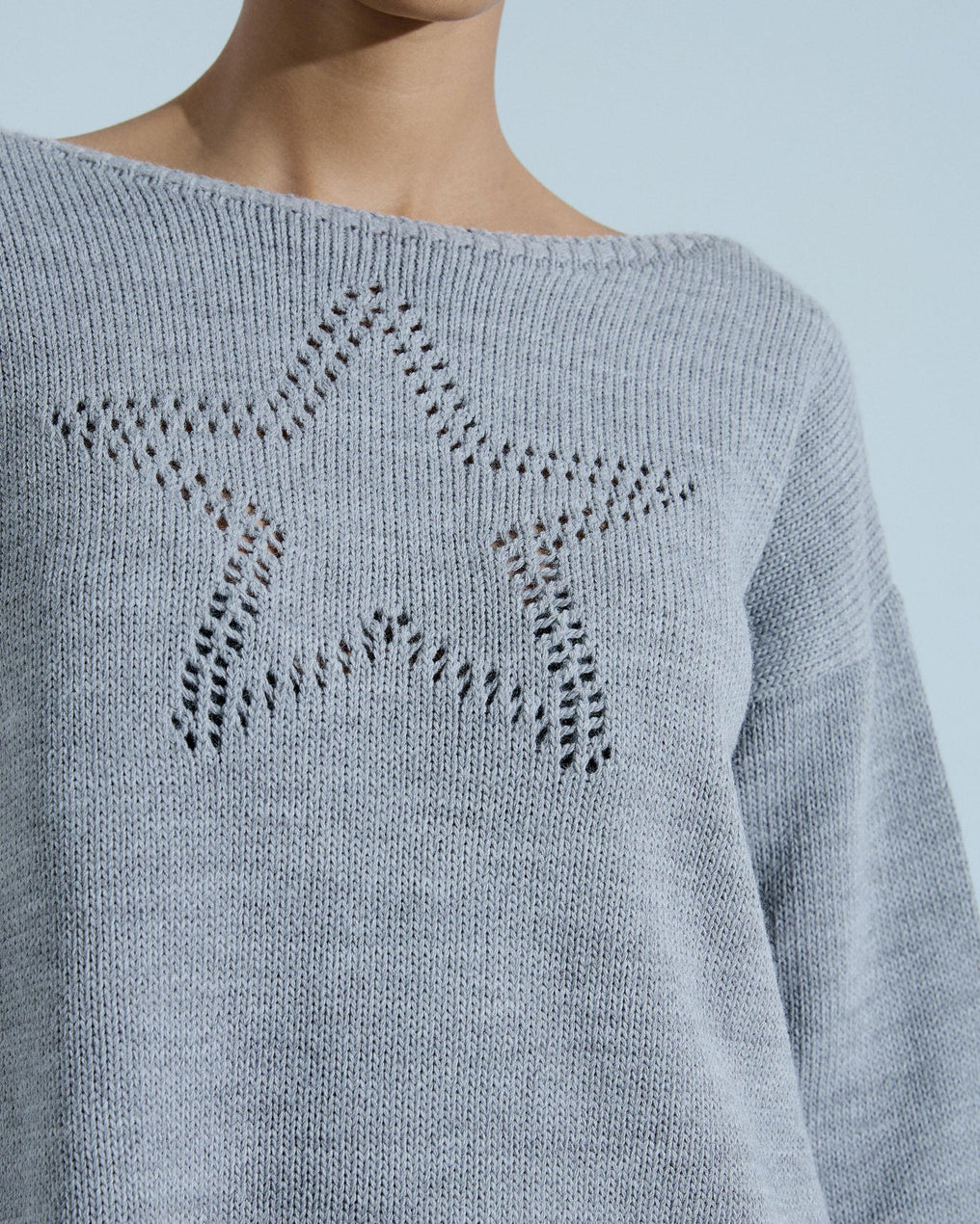 Jersey Troquelado Estrella Gris