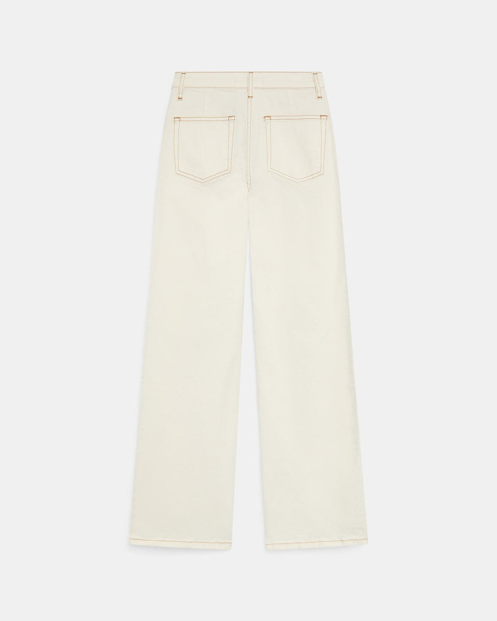 Jeans Costura Pespontos Branco
