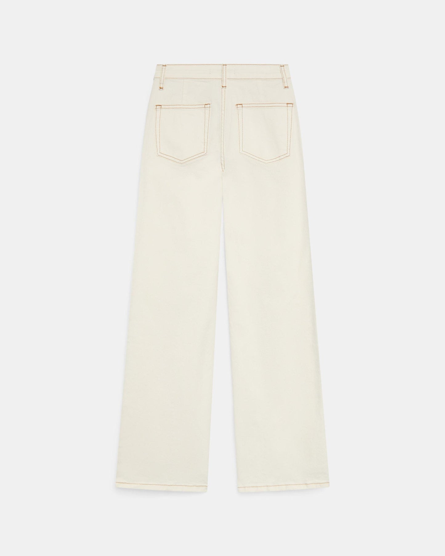 Jeans Costura Pespontos Branco