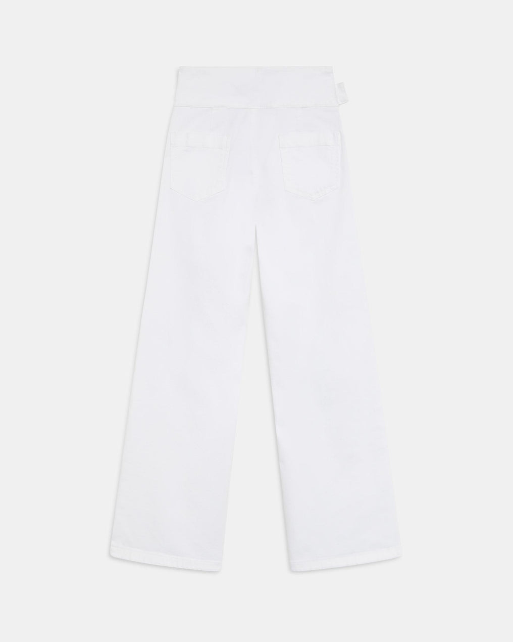 Jeans Cinturón Hebilla Lateral Blanco
