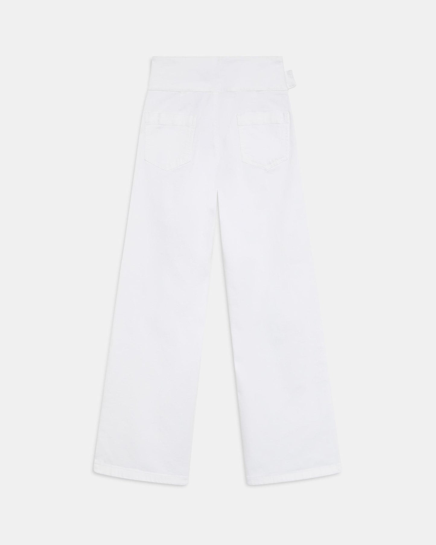 Jeans Cinturón Hebilla Lateral Blanco
