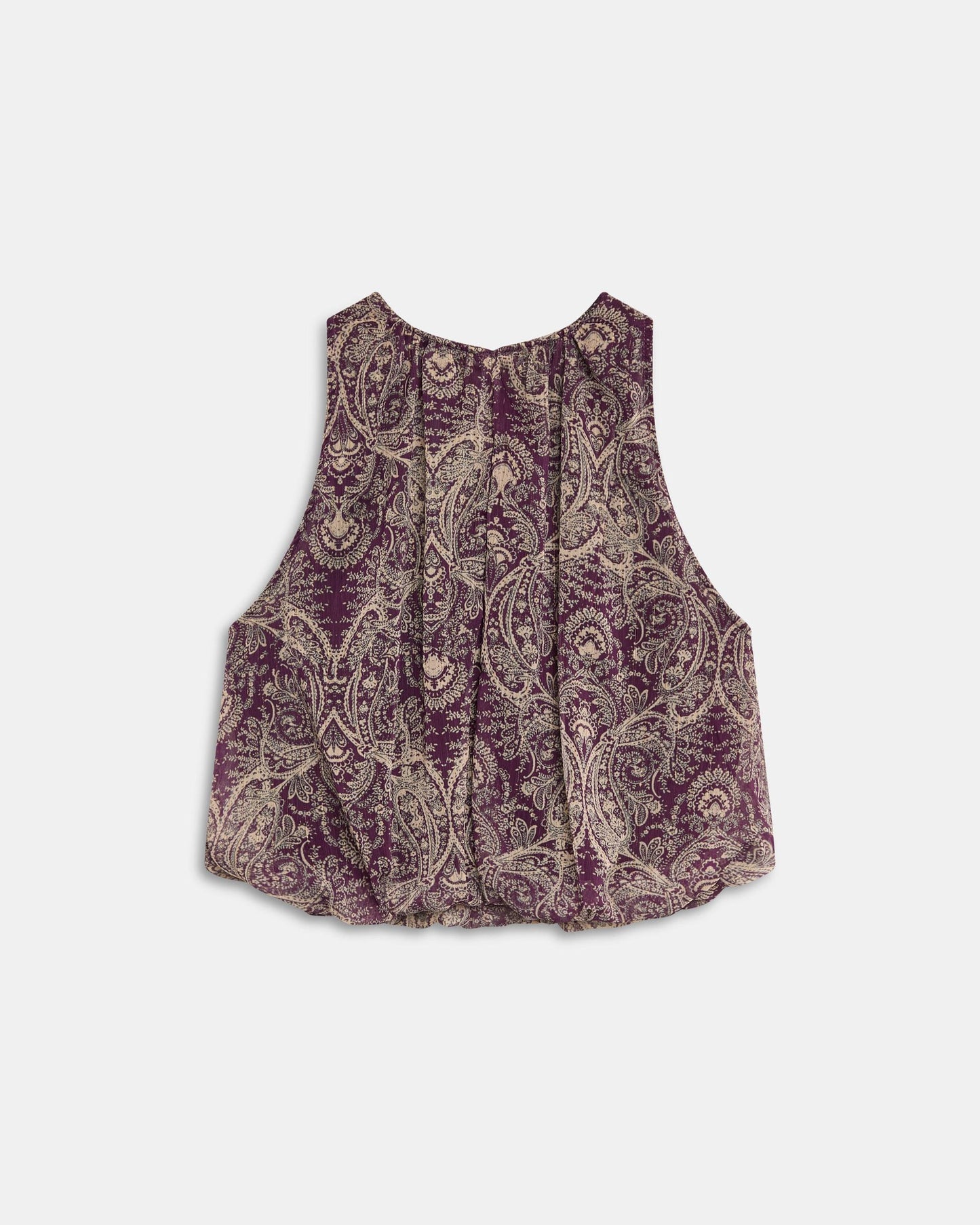 Top Fluido Estampado Roxo