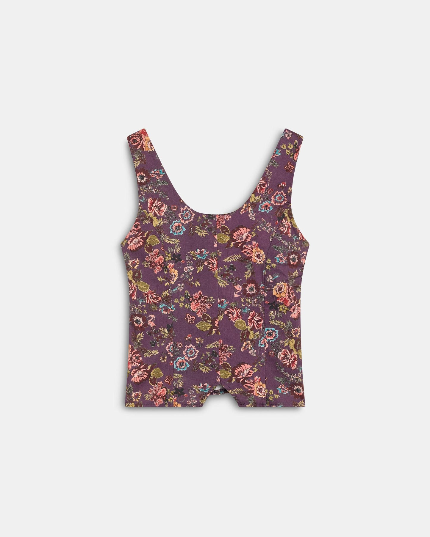 Top Corpete Estampado Floral Roxo