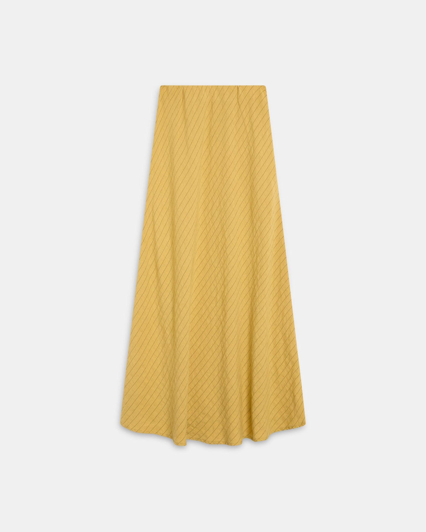 Yellow Striped Flowy Skirt