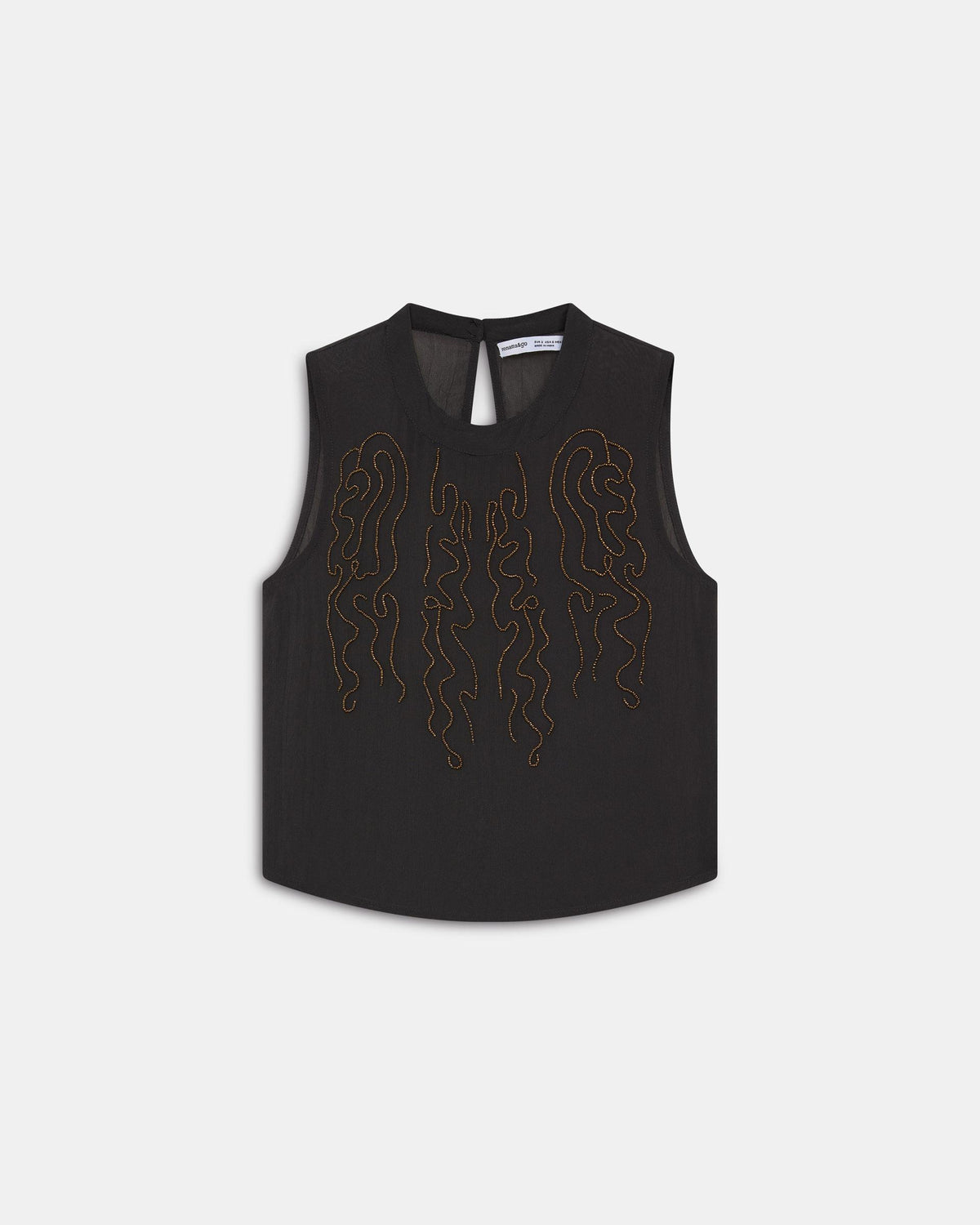 Top Abalorios Mini Antracita