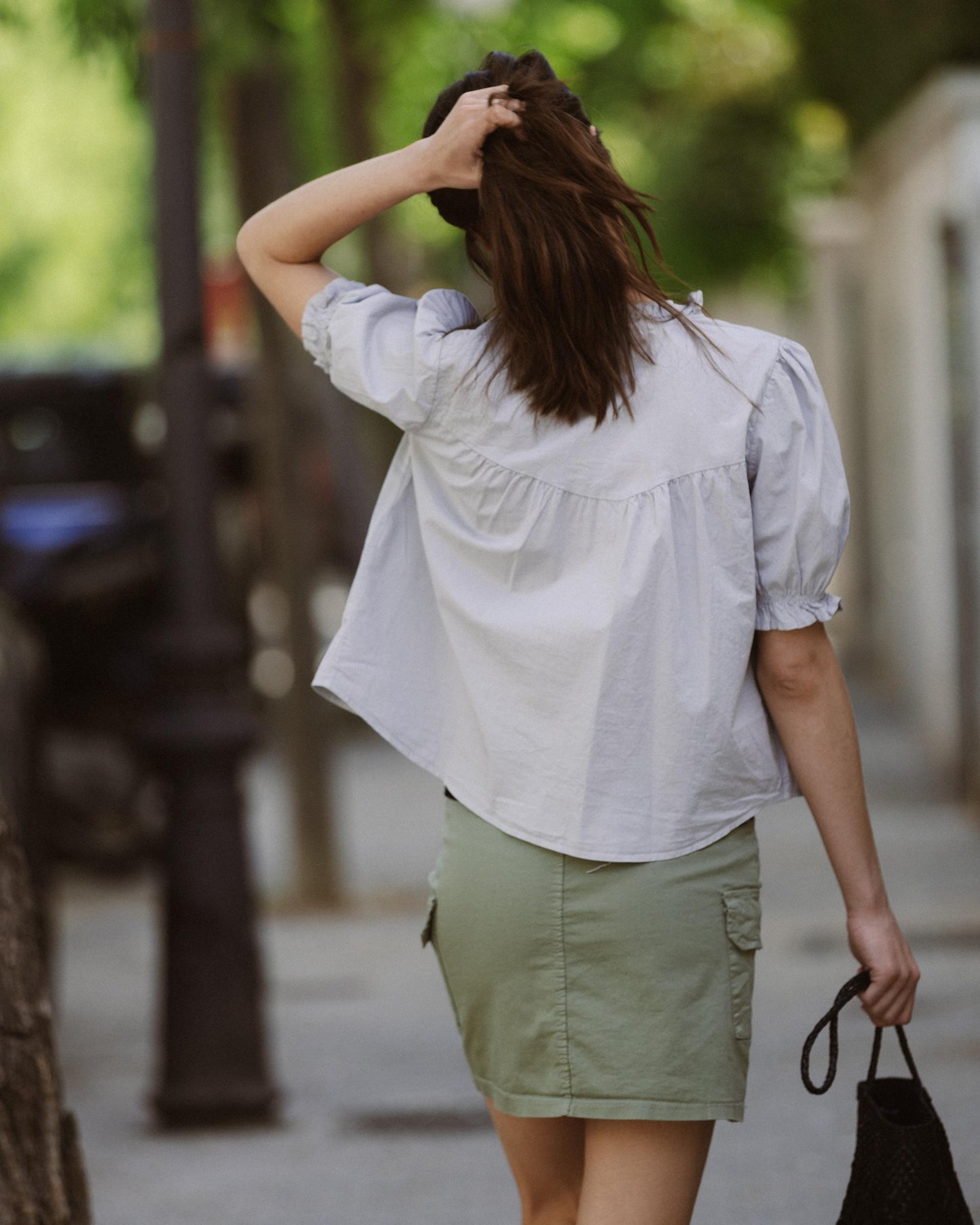 Green Cargo Pocket Miniskirt