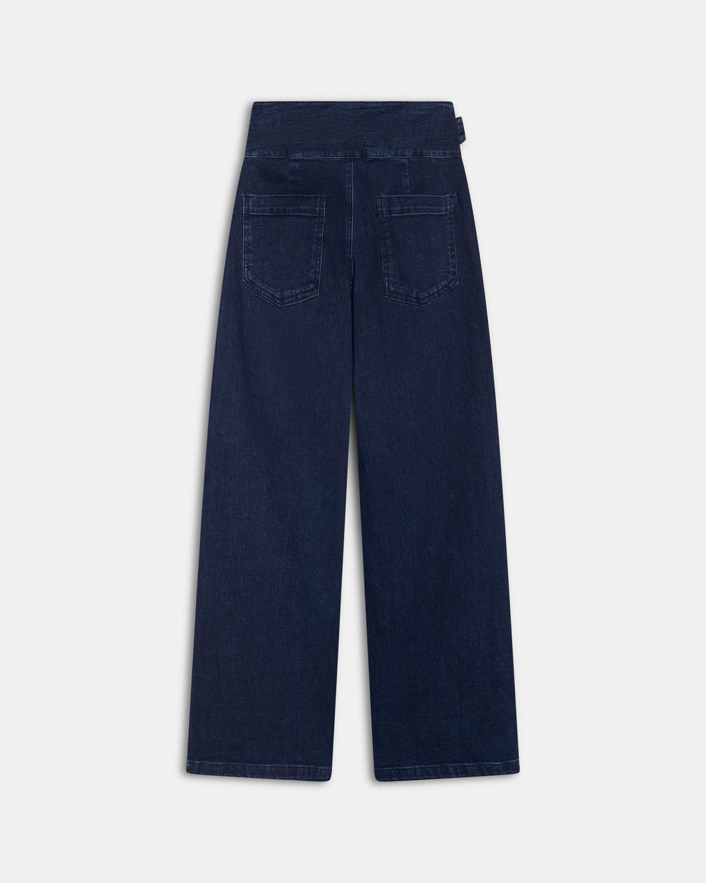 Jeans Ceinture Boucle Latéral Bleu Foncé