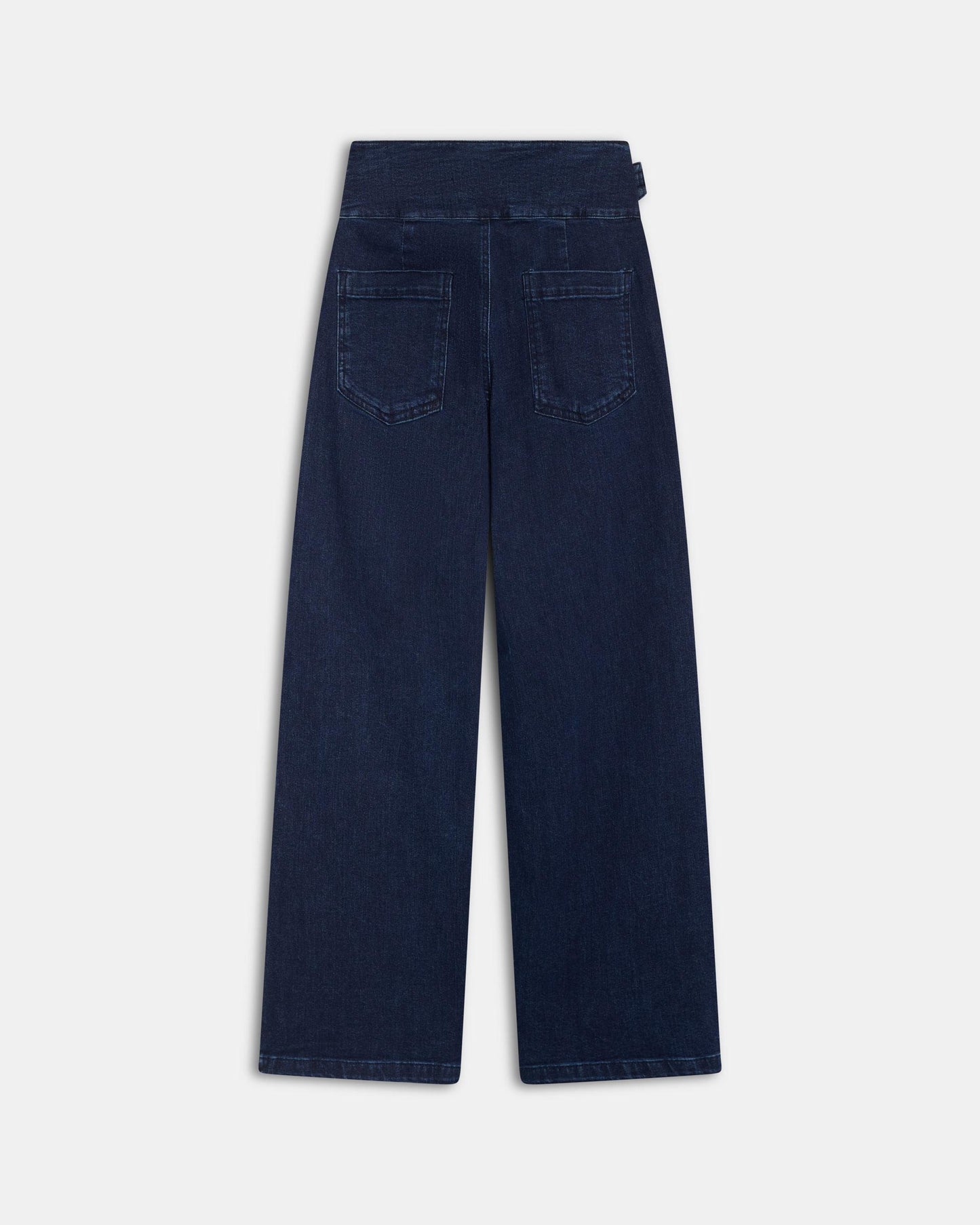 Jeans Ceinture Boucle Latéral Bleu Foncé