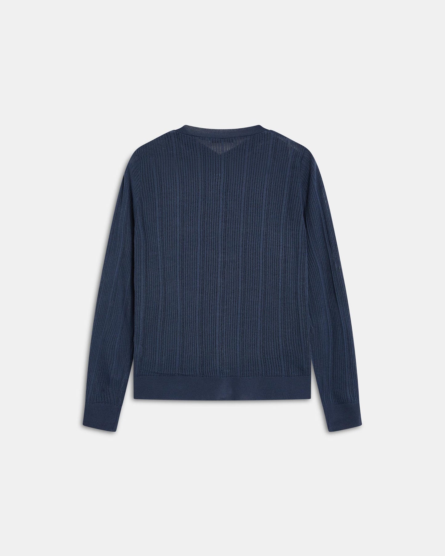 Veste Maille Côtelé Bleu