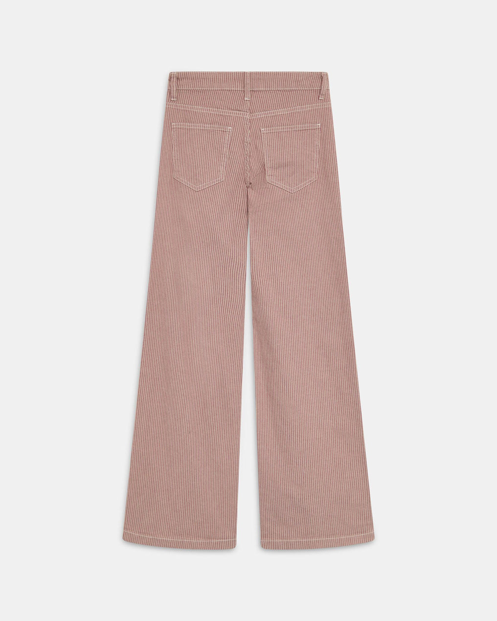 Jeans às Riscas Cor de Rosa