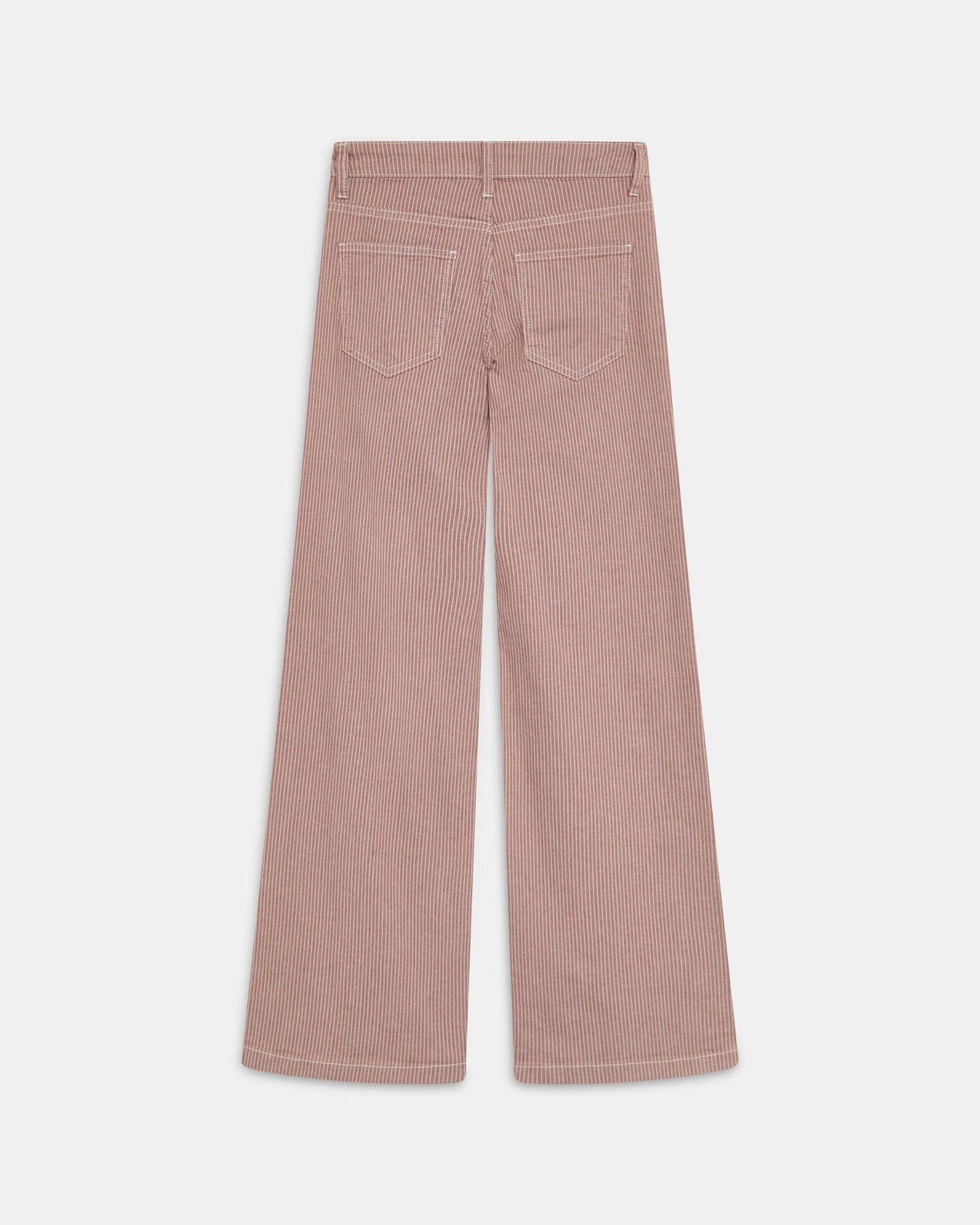 Jeans às Riscas Cor de Rosa