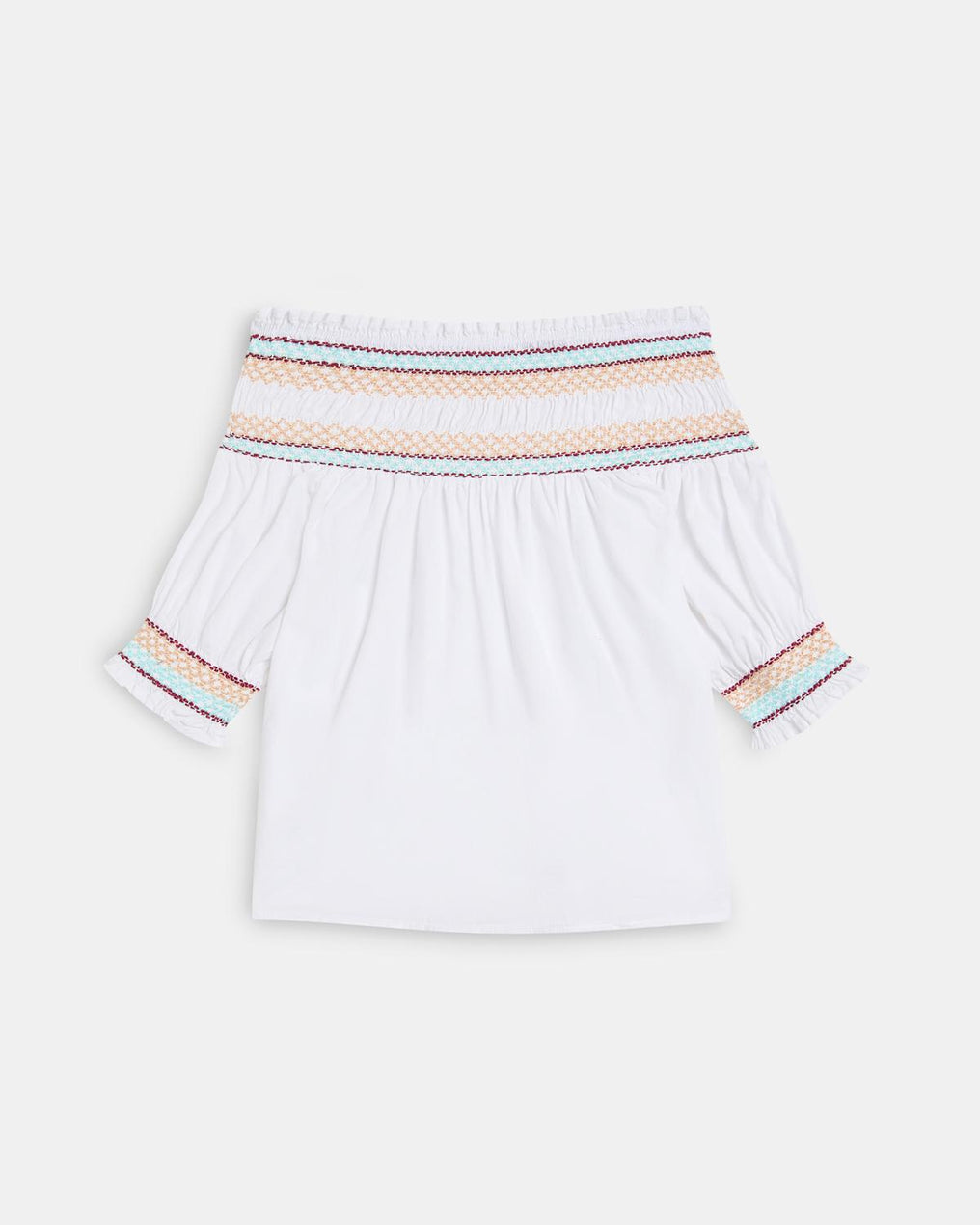 Goma eta brodatudun blusa zuria