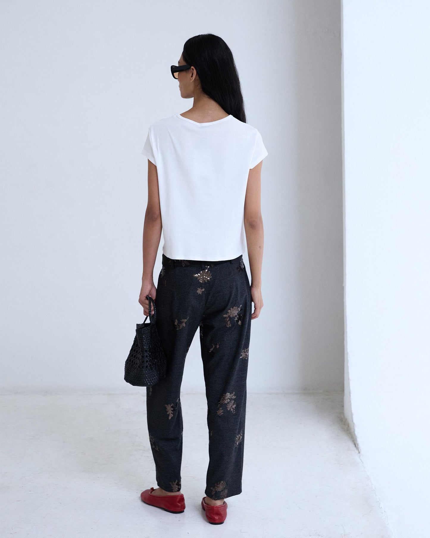 Pantalón Detalle Lentejuelas Antracita