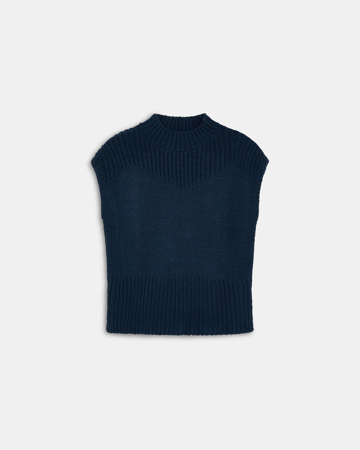 Chaleco Detalles Rib Azul