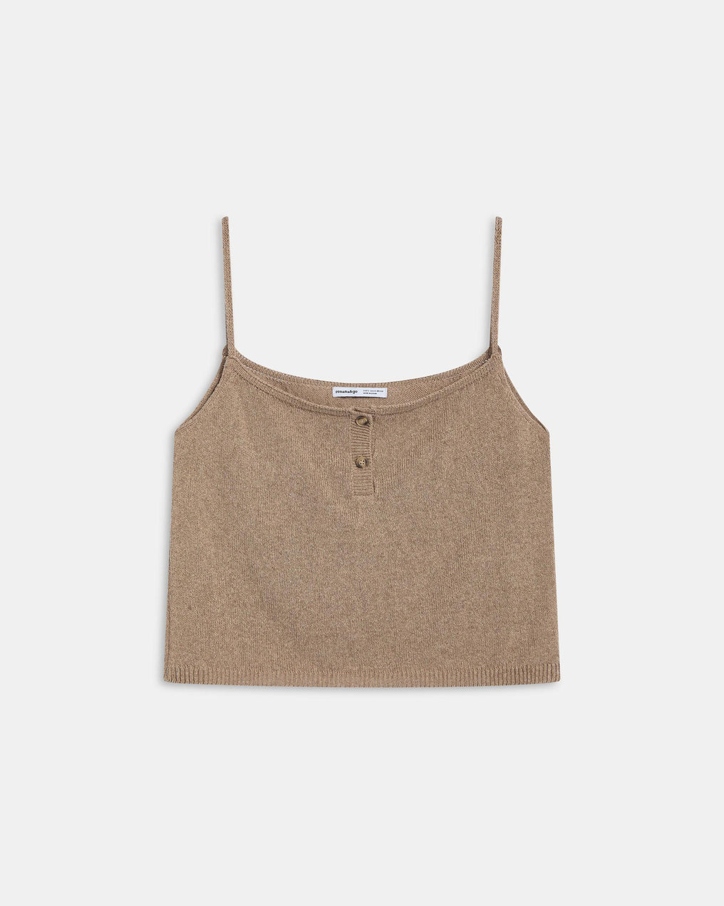 Top Maille Boutons Beige