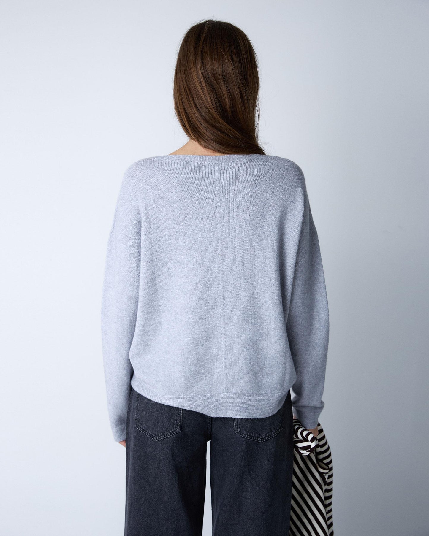 Jersey Cuello Redondo Nervio Gris