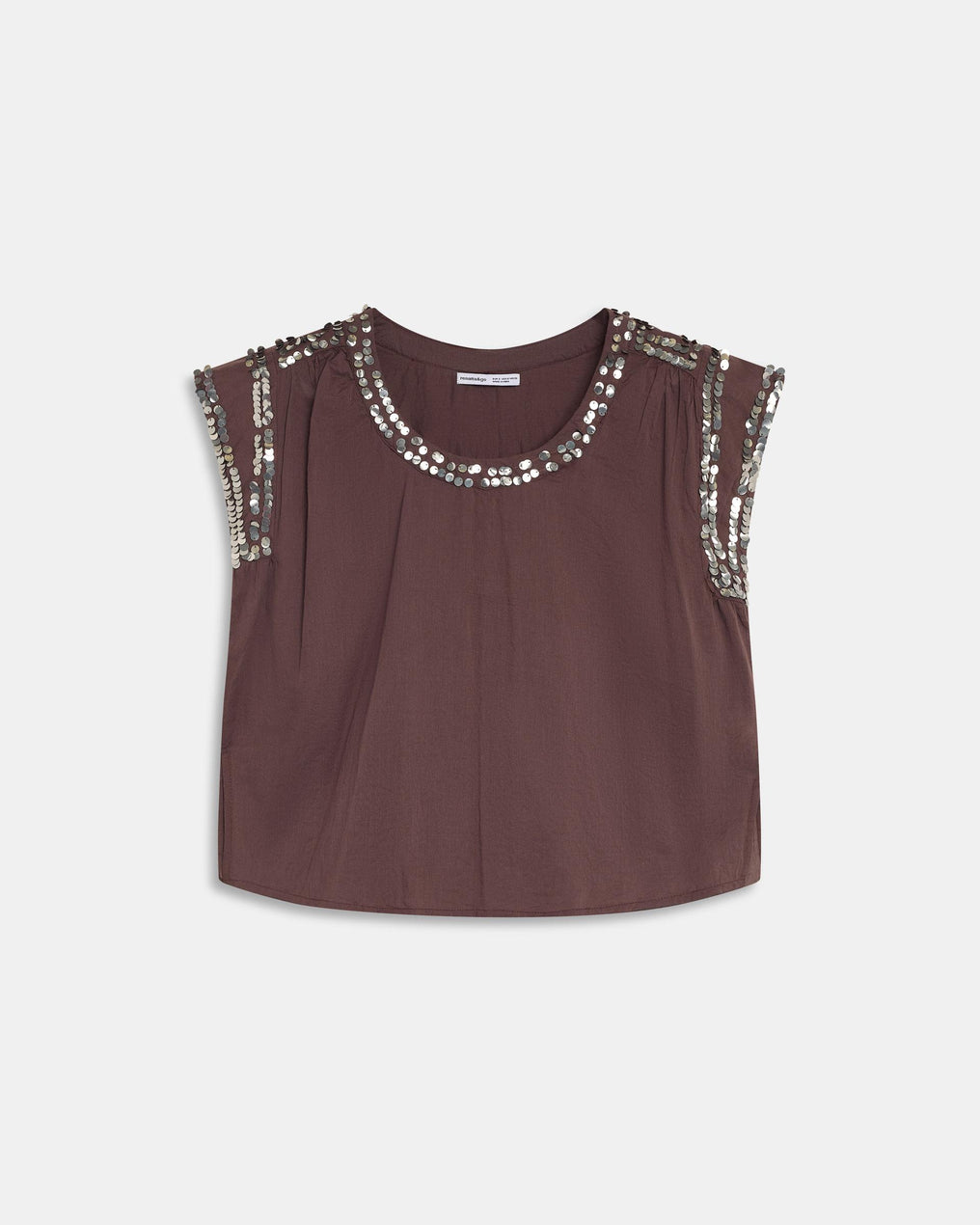 Blusa Lantejoulas Castanho