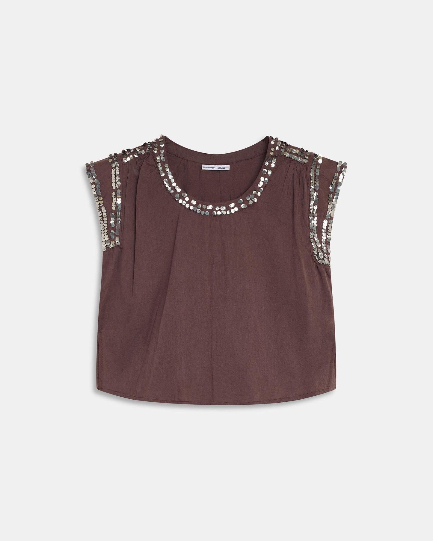 Blusa Lantejoulas Castanho