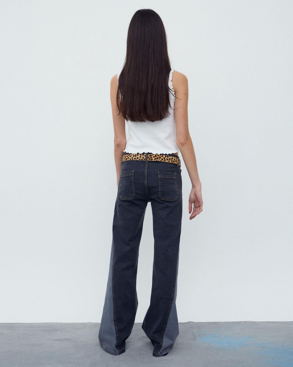 Jeans Cunhas Lateral Preto