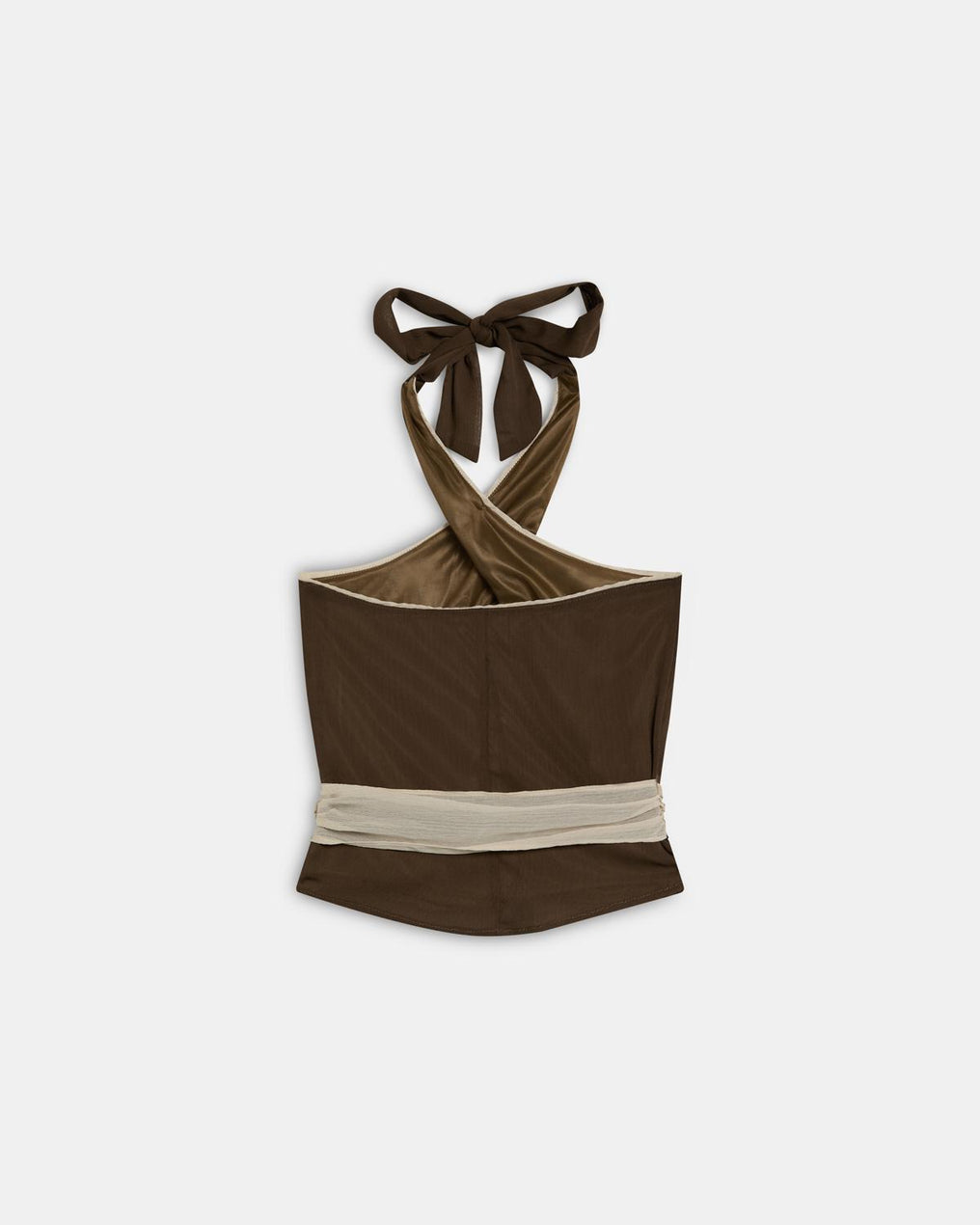 Top de Gaze Contraste Verde Escuro