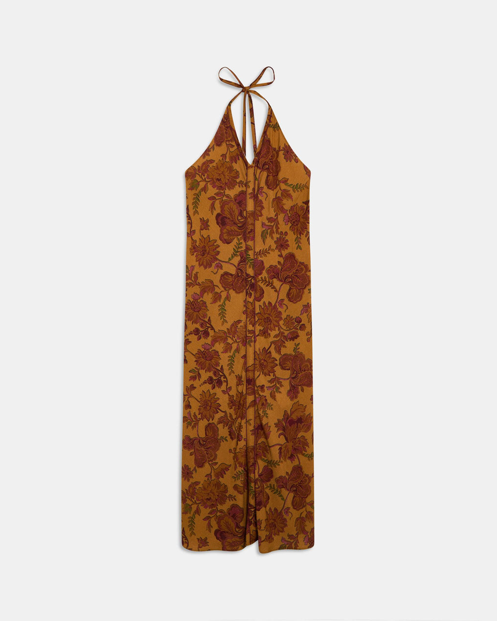 Vestido Halter Estampado Floral Multicolor