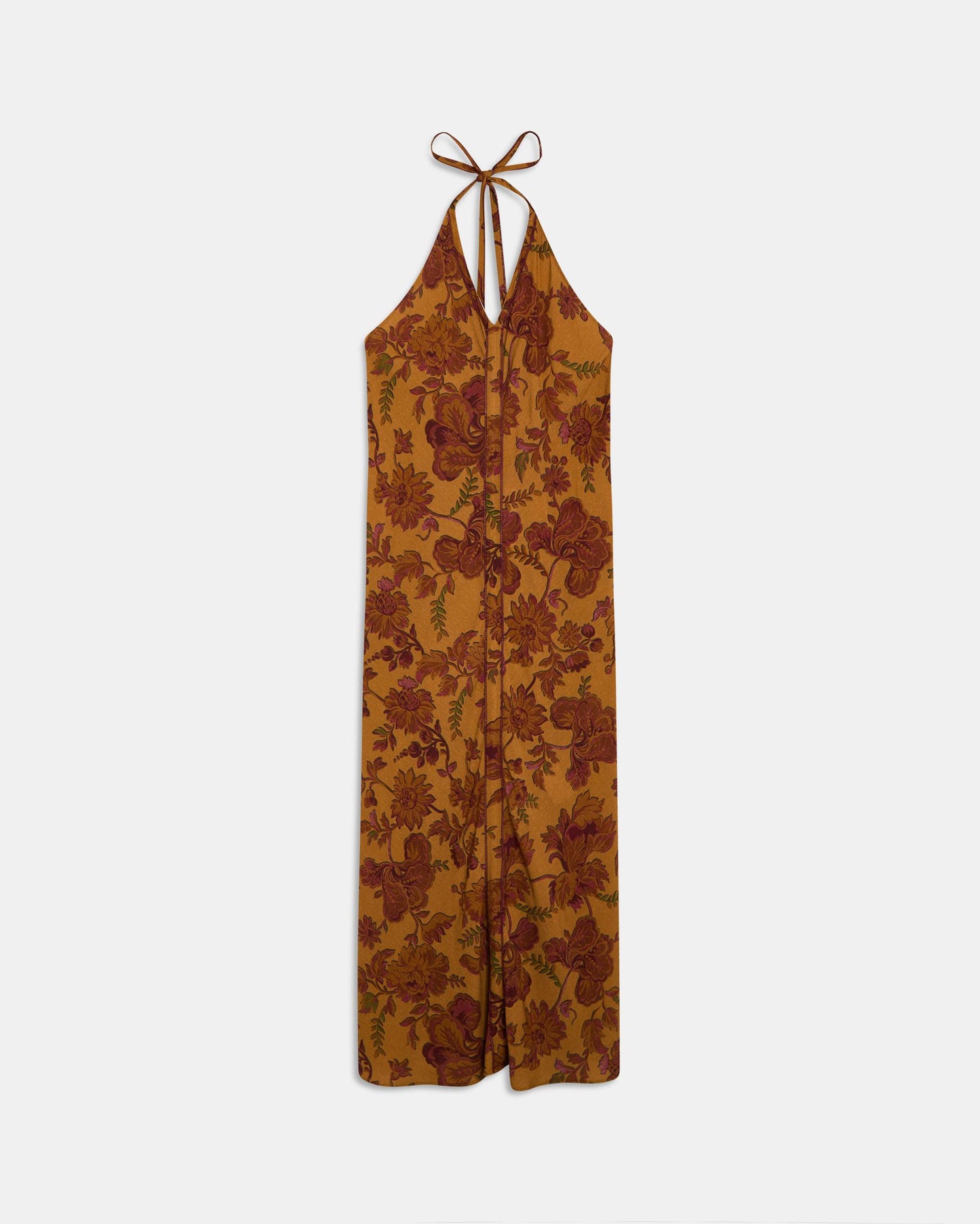 Vestido Halter Estampado Floral Multicolor