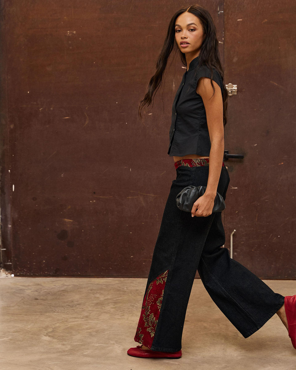 Jeans Velvetone Contraste Antracite
