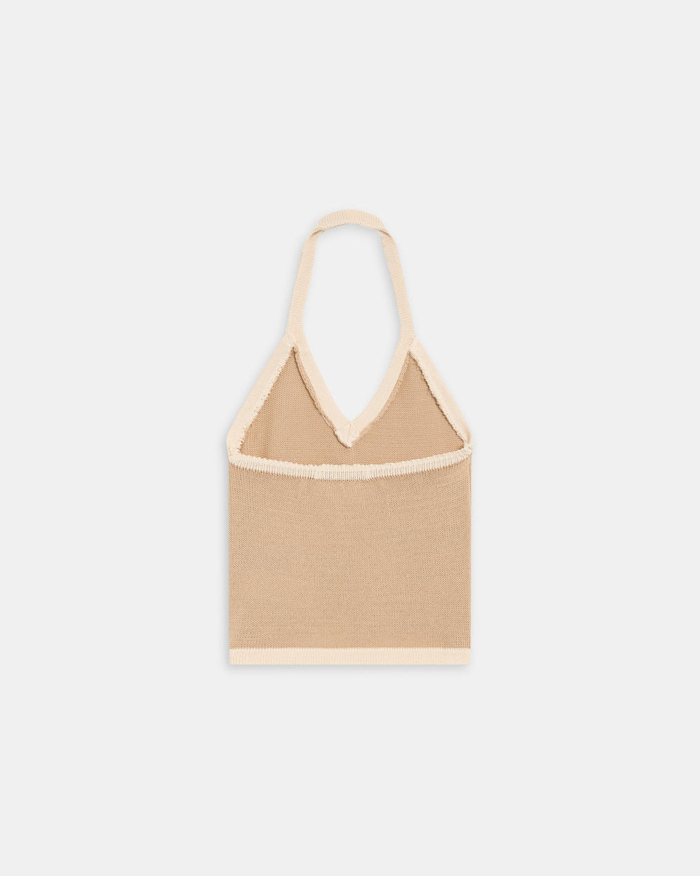 Top Punto Halter Contraste Beige