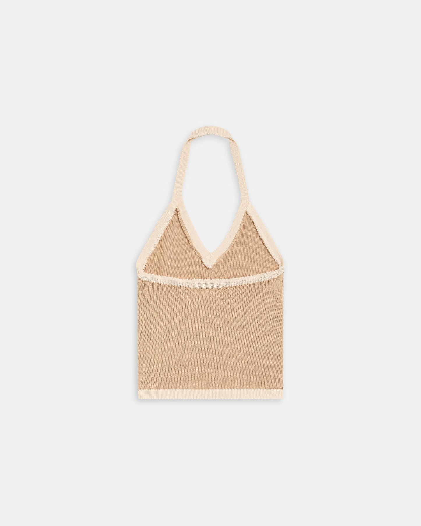 Top Punto Halter Contraste Beige