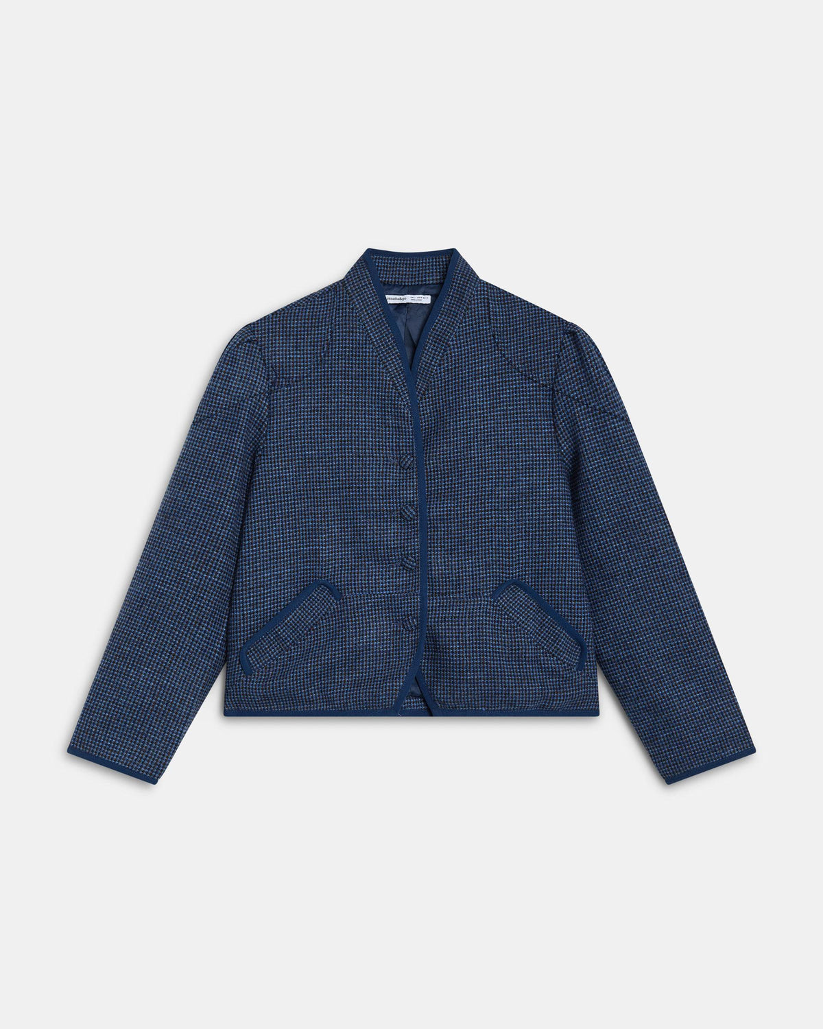 Jaqueta Ribet Contrast Barreja Llana Blau